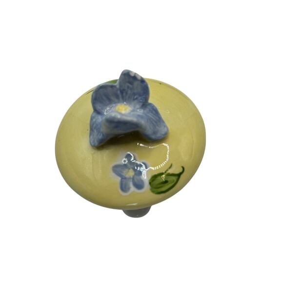 Mesa Intl Blue‎ Yellow floral nesting teapots w/ cup and lid hand painted - Picture 5 of 9